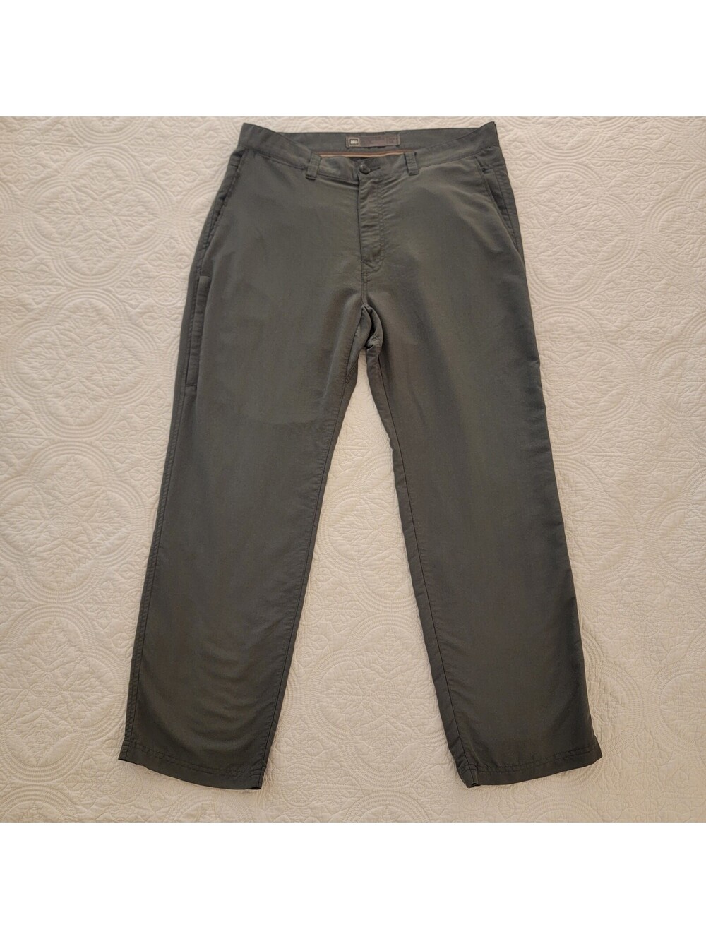 REI Co-op Pants Mens 34x30 Hiking Green Solid Nylon Spandex Stretch Outdoor